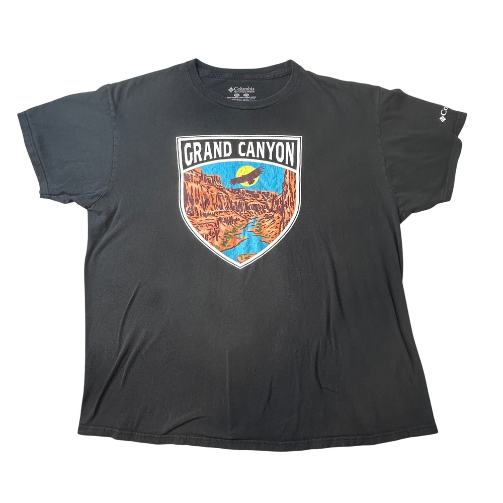 Columbia T-Shirt‎ Mens XXL Black Grand Canyon National Park Graphic Short Sleeve